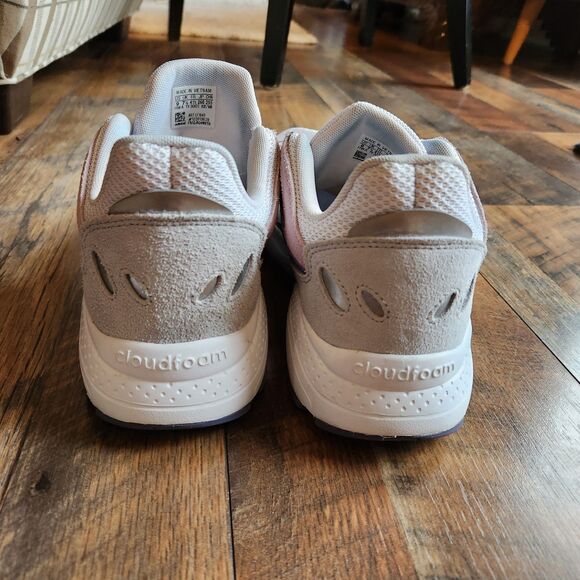 ADIDAS Crazychaos Cloudfoam Sneakers Aer Sz 9 Ortholite Float Pink White Pastel - Picture 3 of 9